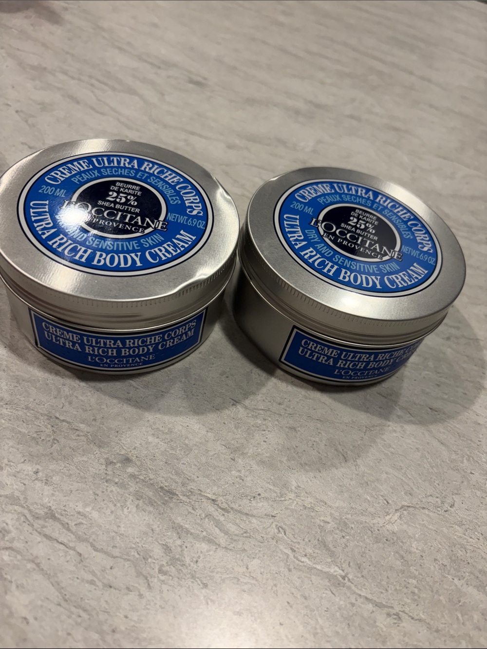 L'OCCITANE Ultra Rich Body Cream - Blue & Silver Tin